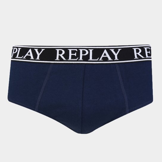 Cueca Sliip Replay Kit Com 2 Peças - Azul Escuro