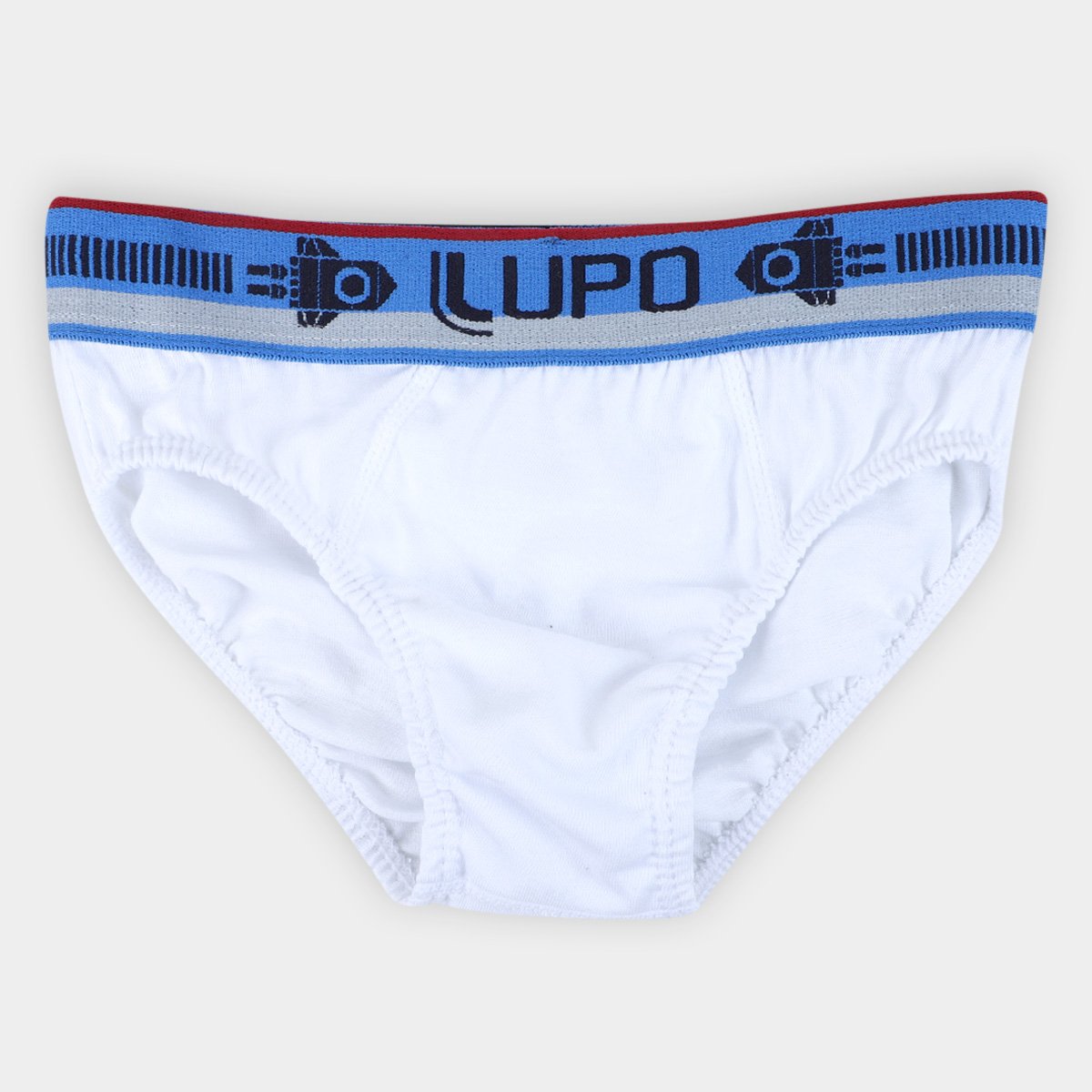 Cueca Slip Infantil Lupo Básica - Branco Menor preço em Cueca Slip Infantil Lupo Básica - Branco