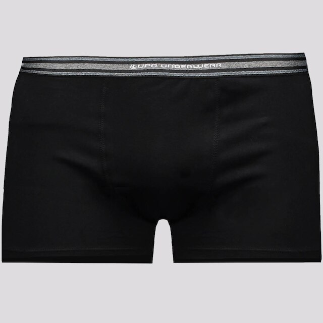 Cueca Sunga Lupo Basic Algodão com Elastano Preta e Cinza
