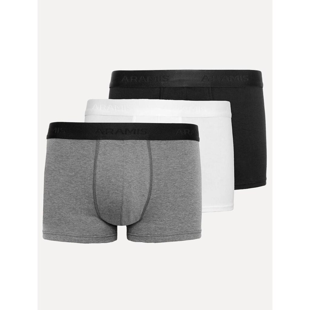 Cuecas Aramis Neo Boxer Cotton Mescla/ Preta/ Branca Pack 3UN