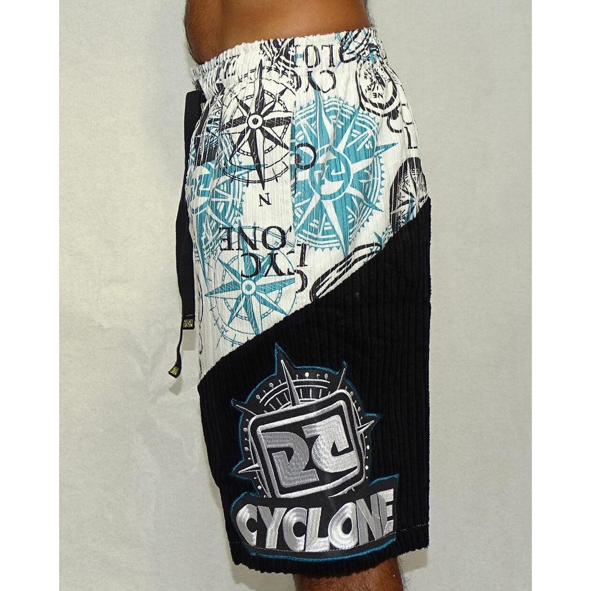 Cyclone Bermuda Veludo Bússola BRANCO/AZUL 3G/XXL Zattini