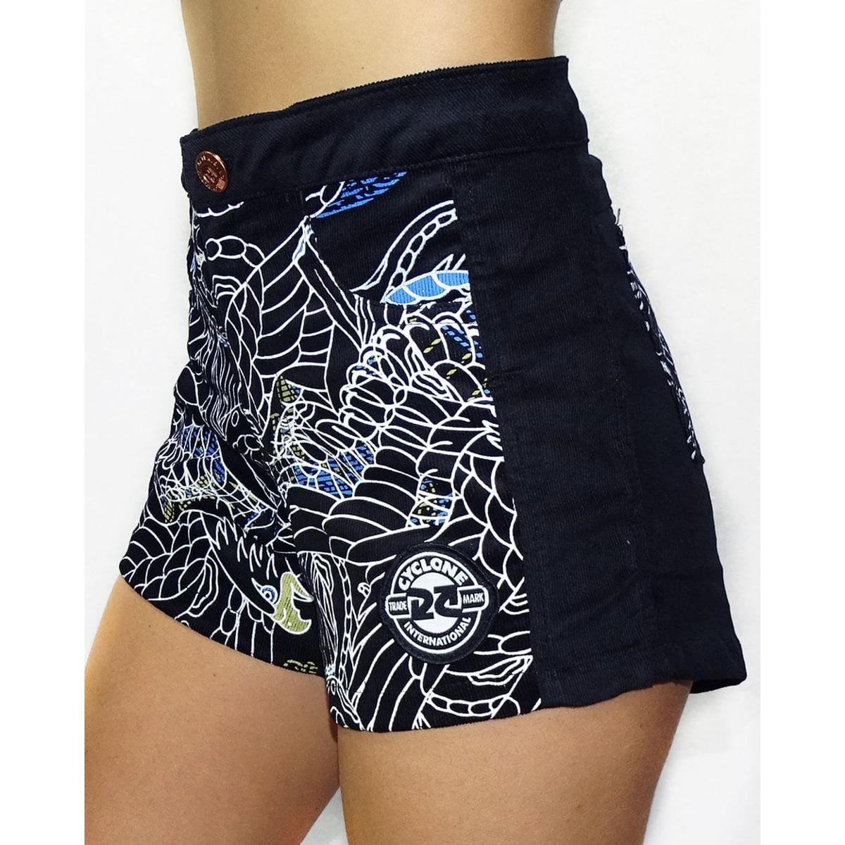 Cyclone Short Feminino Veludo Snake Light ROSA/ROXO G/L | Zattini