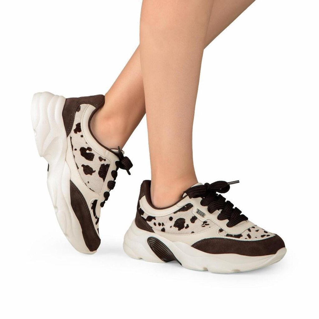 Dad Sneaker Tanara Em Couro Feminino T9451