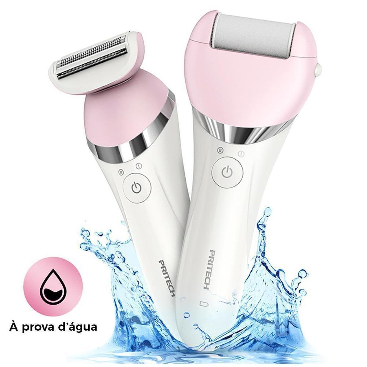 Depilador Elétrico Feminino Corporal 4 Em 1 Esfoliador Pele - Branco Menor preço em Depilador Elétrico Feminino Corporal 4 Em 1 Esfoliador Pele - Branco