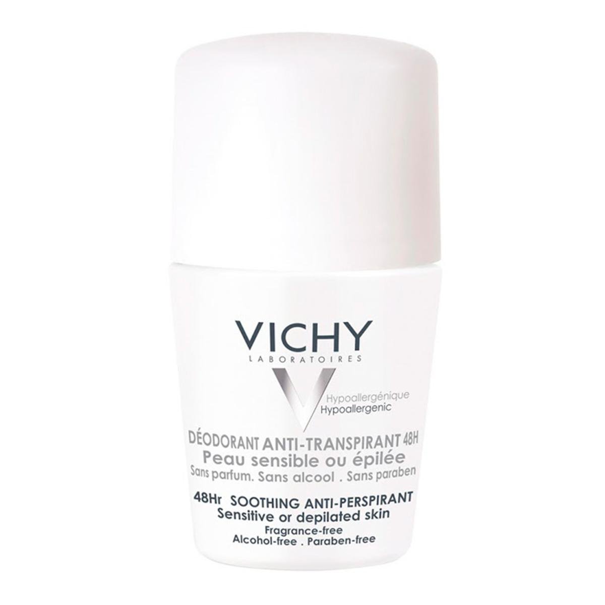 Desodorante 48H Vichy Roll-On para Peles Muito Sensíveis ou Depiladas 50ml - Incolor Menor preço em Desodorante 48H Vichy Roll-On para Peles Muito Sensíveis ou Depiladas 50ml - Incolor