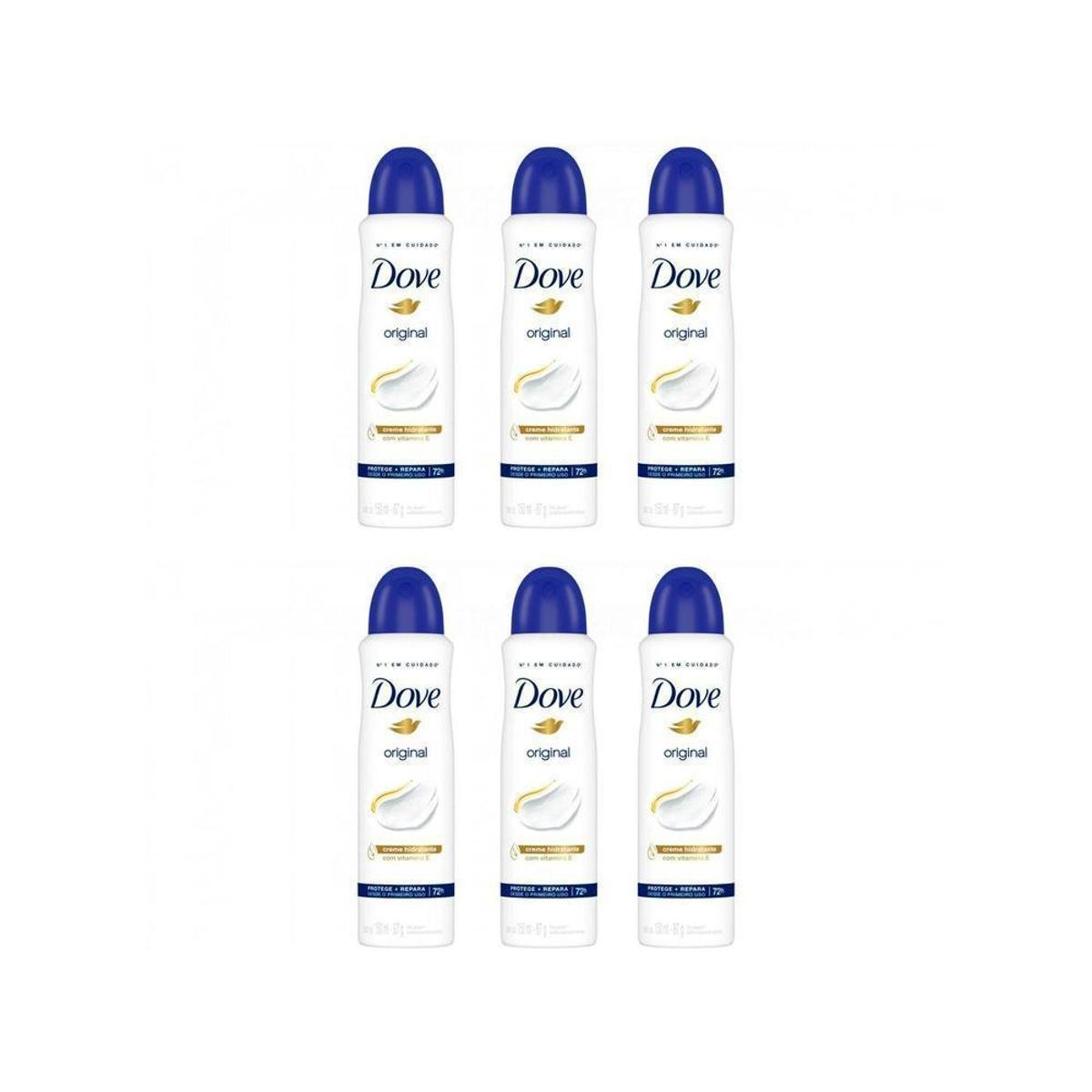 Menor preço em Desodorante Antitranspirante Aerossol Dove Original 72 Horas 150ml 6 Unidades