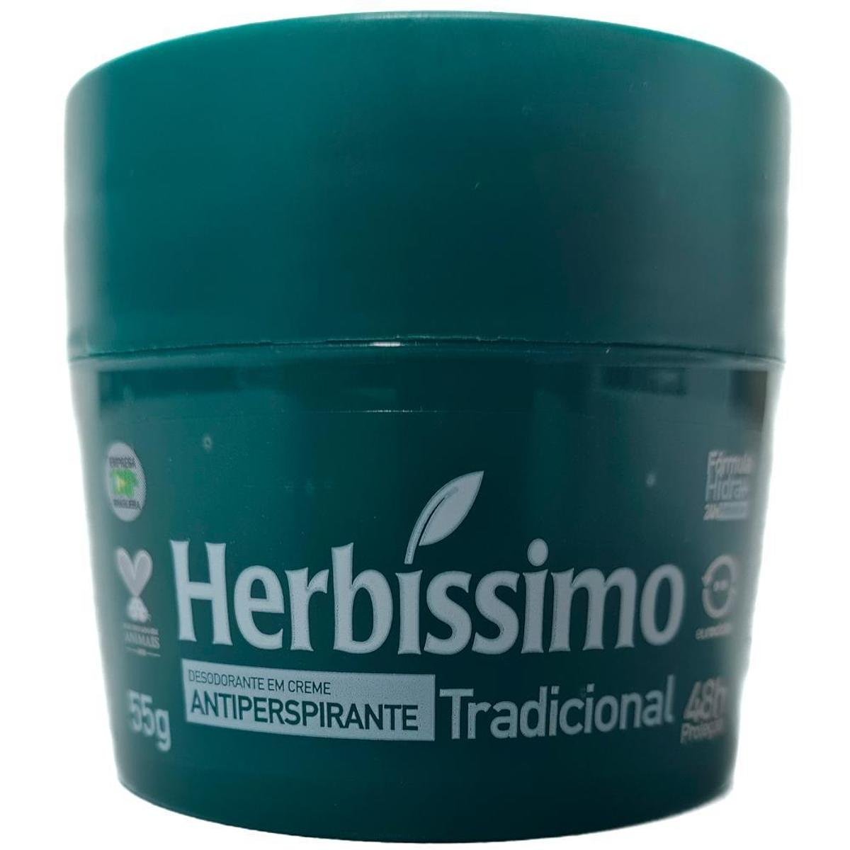 Desodorante em Creme Herbíssimo Antitranspirante Tradicional Sem Álcool ...