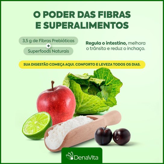 Digestino Mix Fibras Prebiótico Para Saúde Intestinal e Digestão Denavita