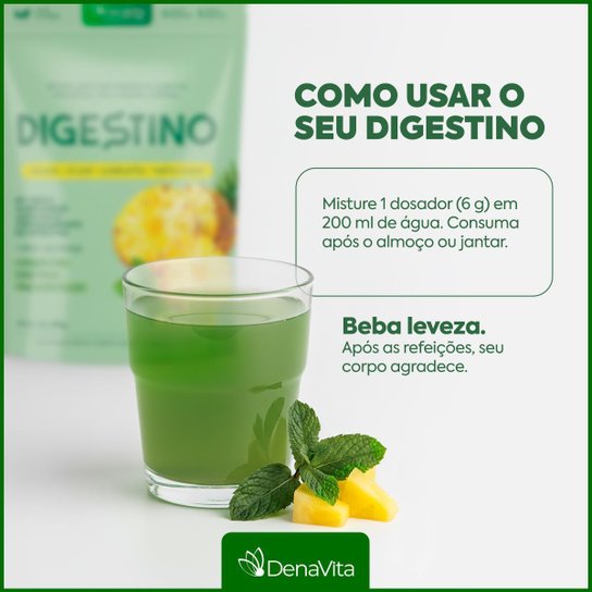 Digestino Mix Fibras Prebiótico Para Saúde Intestinal e Digestão Denavita