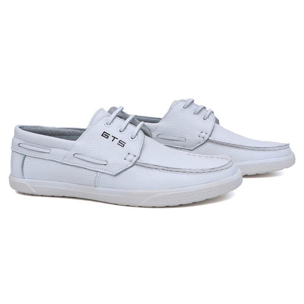 Dockside Masculino Em Couro Legitimo Confort - Branco