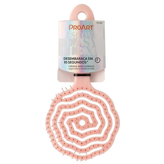 Escova de Cabelo Floral Proart Easy Flexi Rosa 1 Un