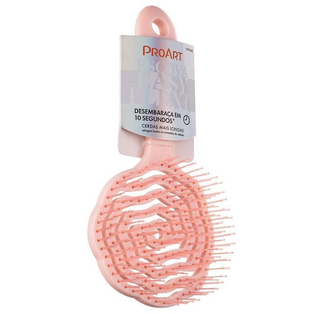 Escova de Cabelo Floral Proart Easy Flexi Rosa 1 Un