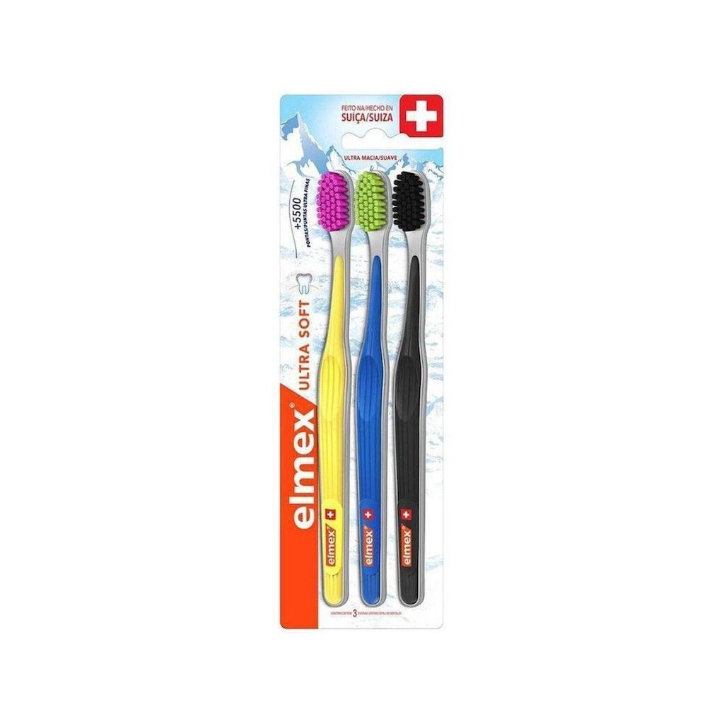 Escova de Dente Elmex Ultra Soft 3 Unidades