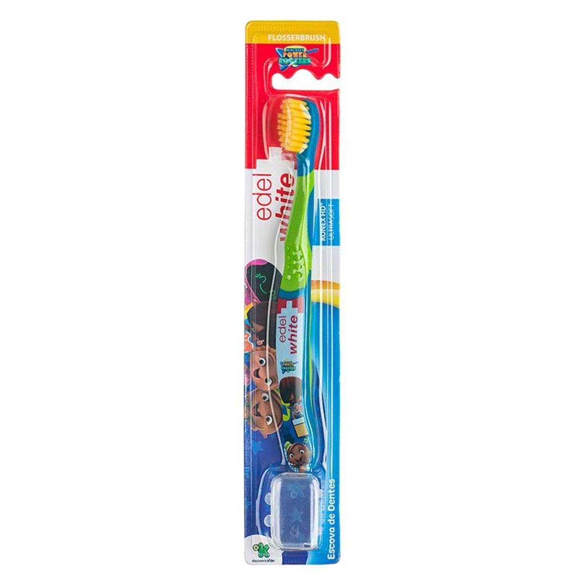 Escova de Dentes Infantil Edel White Flosserbrush Kids Mini Beat Power Rockers - Incolor Menor preço em Escova de Dentes Infantil Edel White Flosserbrush Kids Mini Beat Power Rockers - Incolor