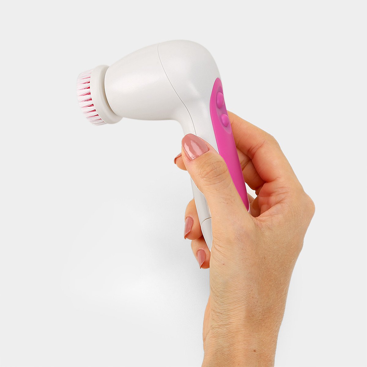 Escova Facial Elétrica Enox - Branco+Rosa Menor preço em Escova Facial Elétrica Enox - Branco+Rosa