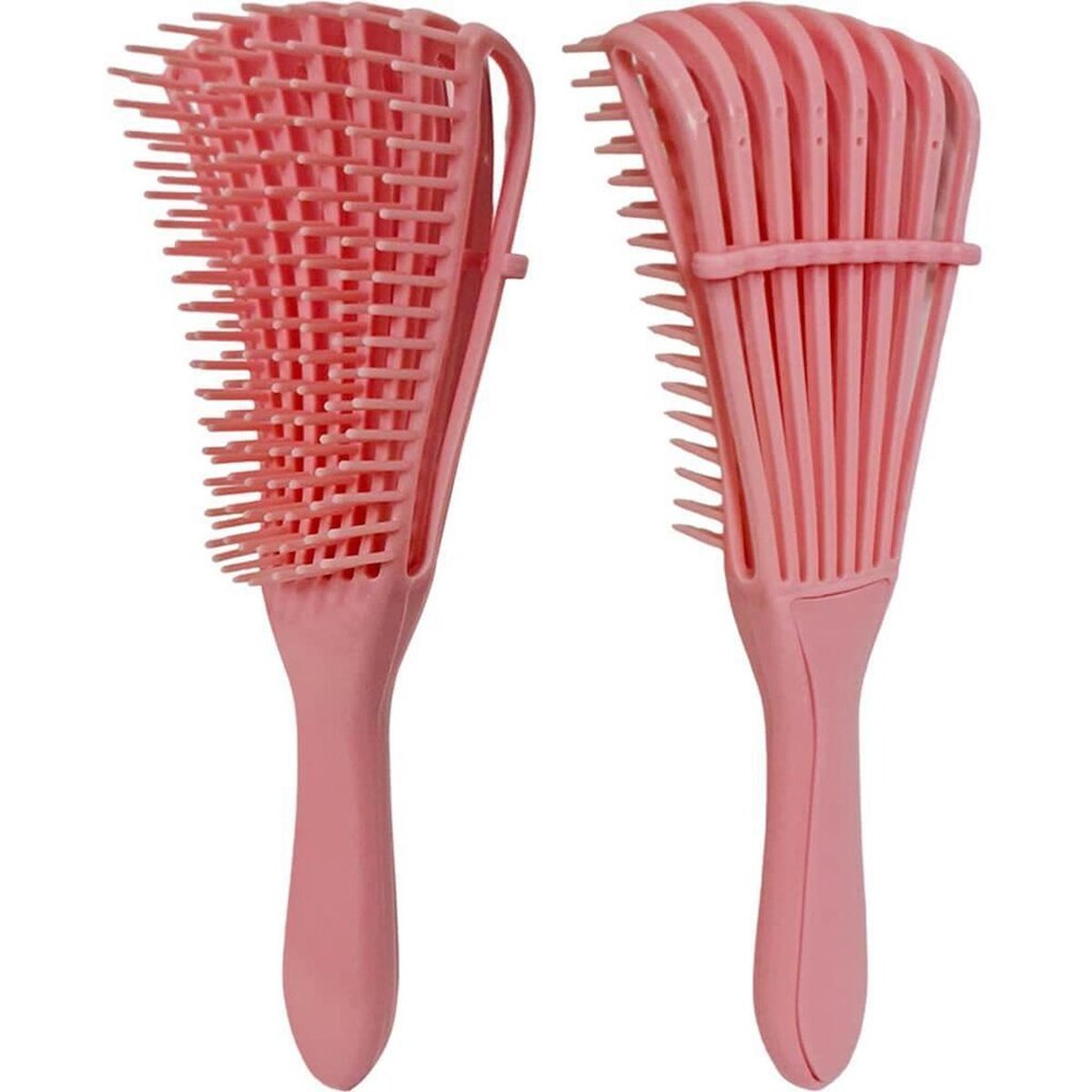 Escova Polvo Desembaraçante Cerdas Ajustáveis Rosa