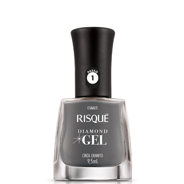 Esmalte Risqué Diamond Gel - Cinza Granito - 9,5ml - Incolor