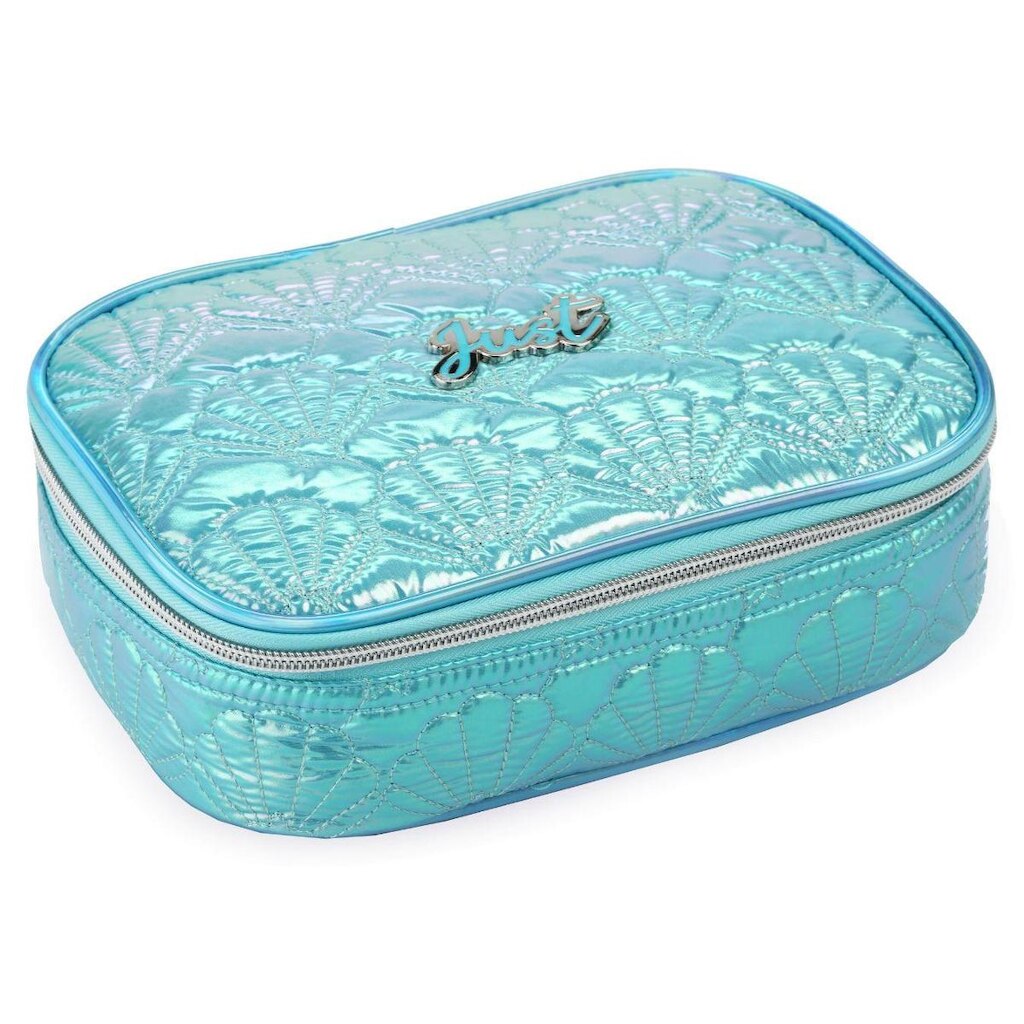 Estojo Box Escolar Menina 100 Pens Grande Bordado Concha