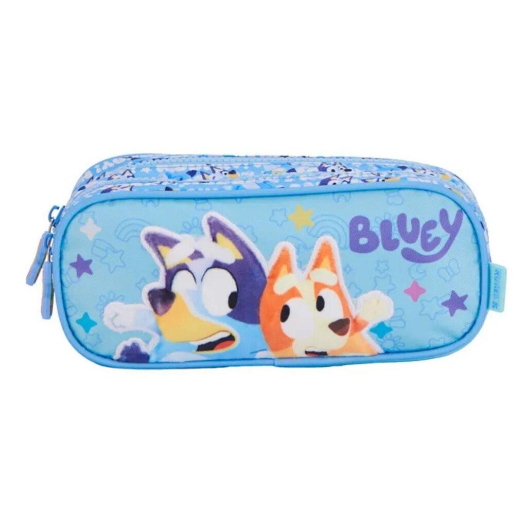 Estojo Duplo Escolar Bolsinha Porta Lápis Infantil Bluey
