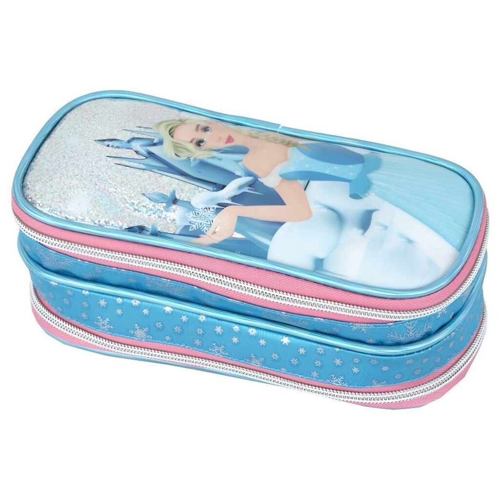 Estojo Duplo Infantil Escolar Menina Princesa Frozen Denlex