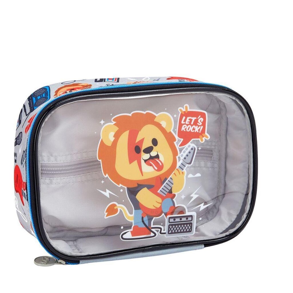 Estojo Escolar Box Com Frente Transparente LEAO