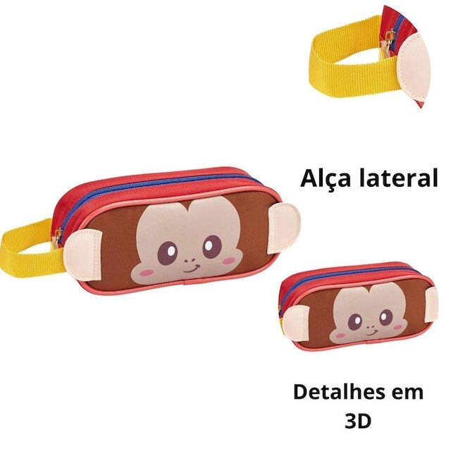 Estojo Escolar Infantil Zoop Animais