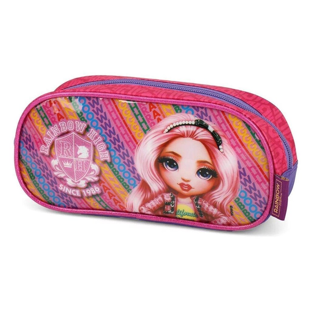 Estojo Escolar Lápis Necessaire Infantil Rainbow High Pink