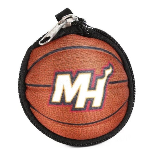 Estojo Escolar Mini Bola Basquete Nba Miami Heat