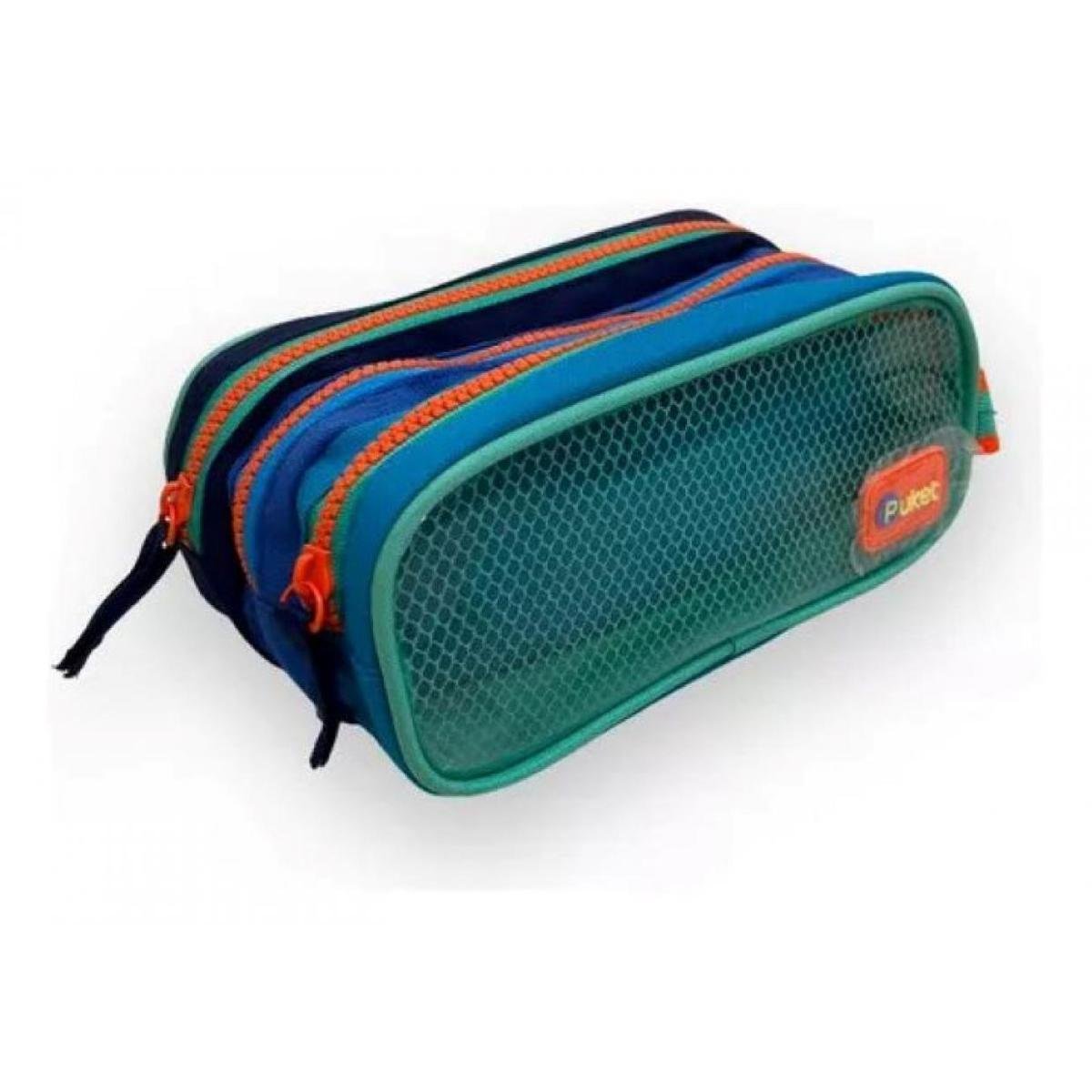 Estojo Triplo Customizável Color Block Puket | Zattini