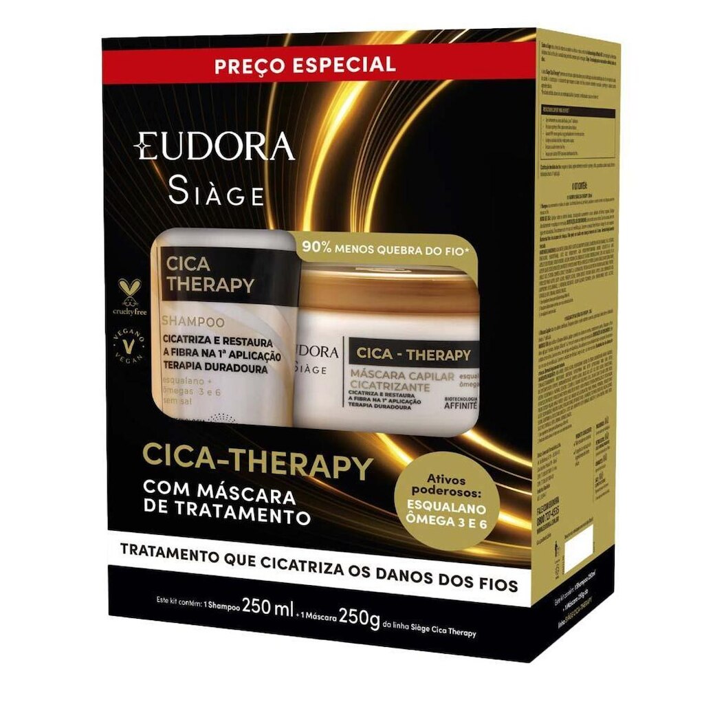 Eudora Siage Cica Therapy Kit Shampoo Máscara de Tratamento Kit