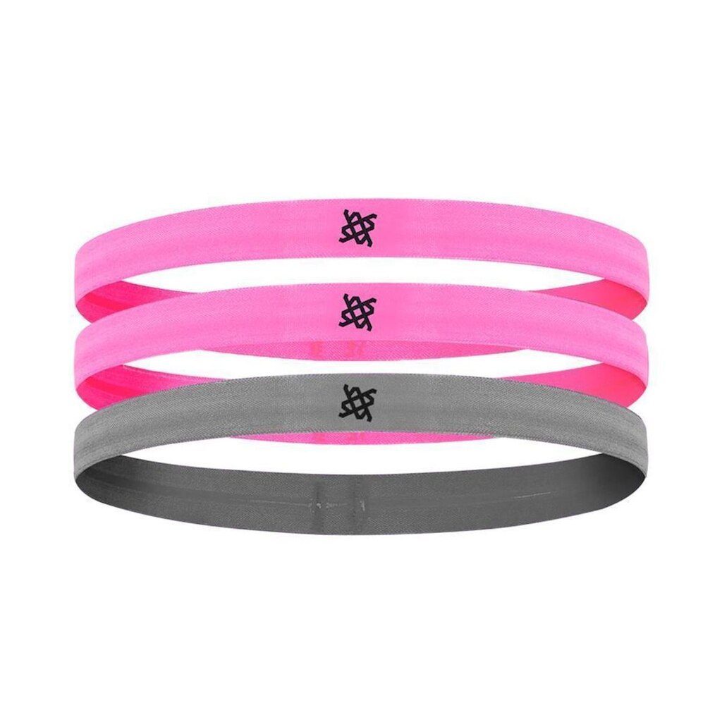 Faixa de Cabelo HUPI KIT 03 Pink/Pink/Cinza