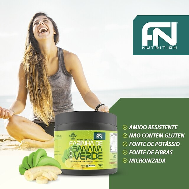 Farinha De Banana Verde Pote De 150Gr Force Nutrition