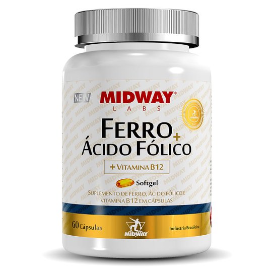 Ferro Acido Folico Vitamina B12 60 Caps Midway Zattini