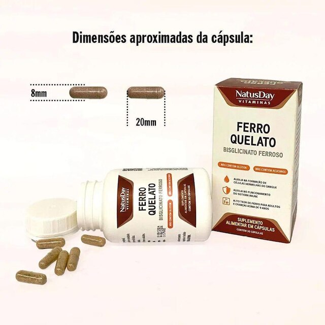 Ferro QLT- 30 Cápsulas - Natusday