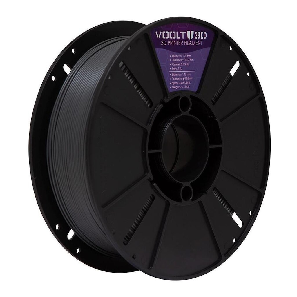 Filamento PLA Cinza Grafite Velvet 1kg - PL-GT-VE-1