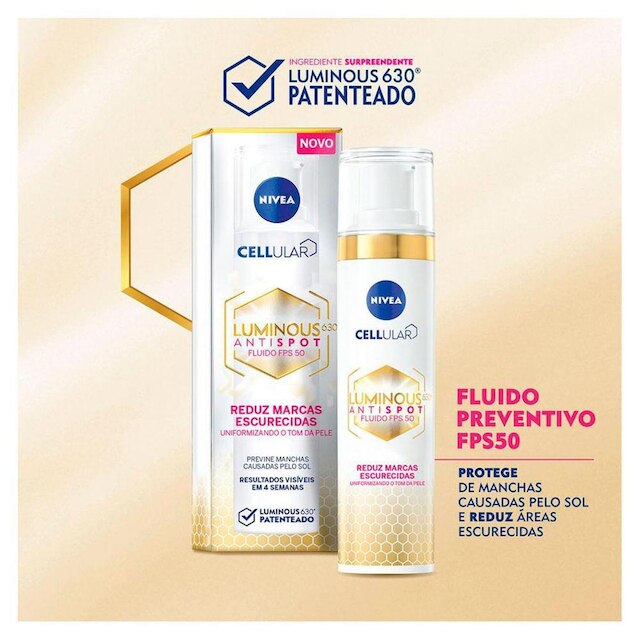 Fluido Facial Anti-manchas Nivea Luminous 630º FPS50 40ml