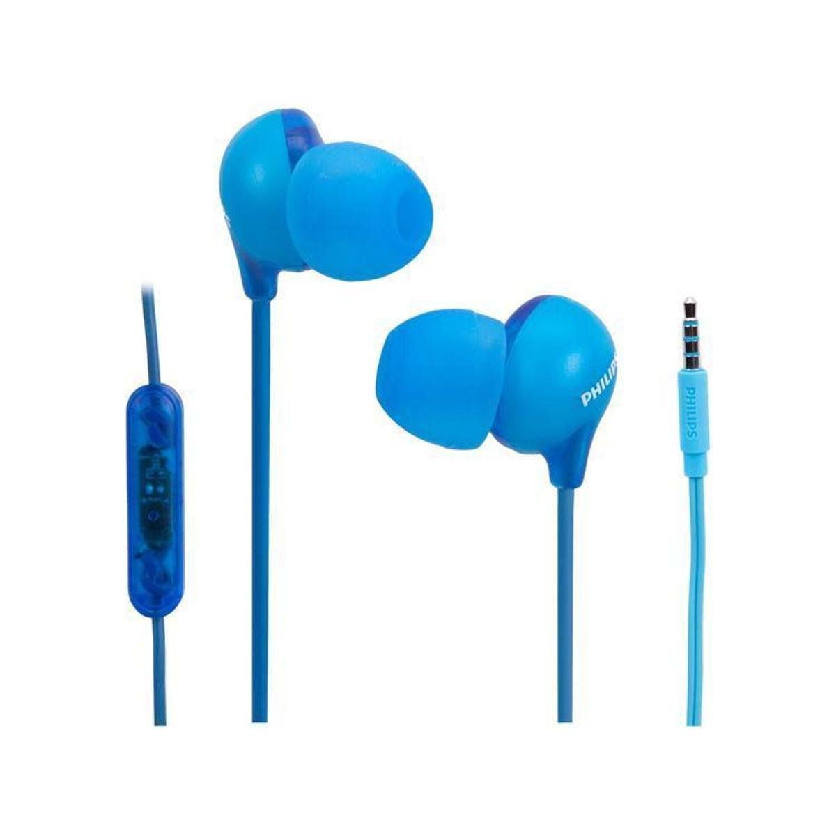 Fone de Ouvido Philips Upbeat SHE2405BL/00 Intra-auricular com Microfone -  Azul | Zattini