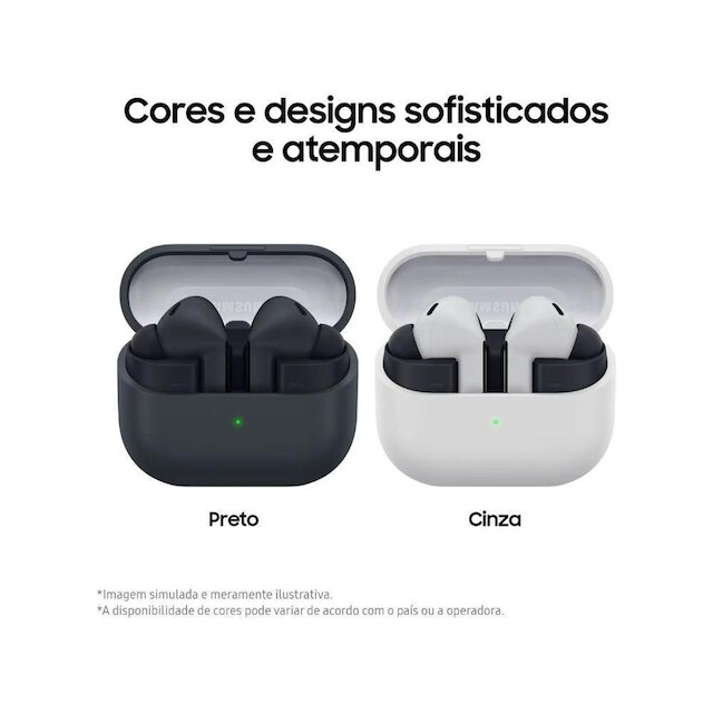 Fone de Ouvido Samsung Buds3 FE com Microfone Cancelamento Ativo de Ruído Esportivo