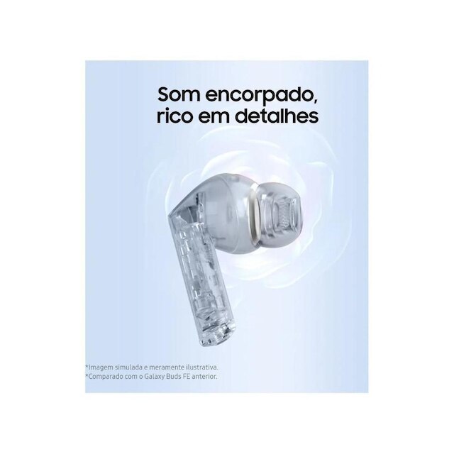 Fone de Ouvido Samsung Buds3 FE com Microfone Cancelamento Ativo de Ruído Esportivo