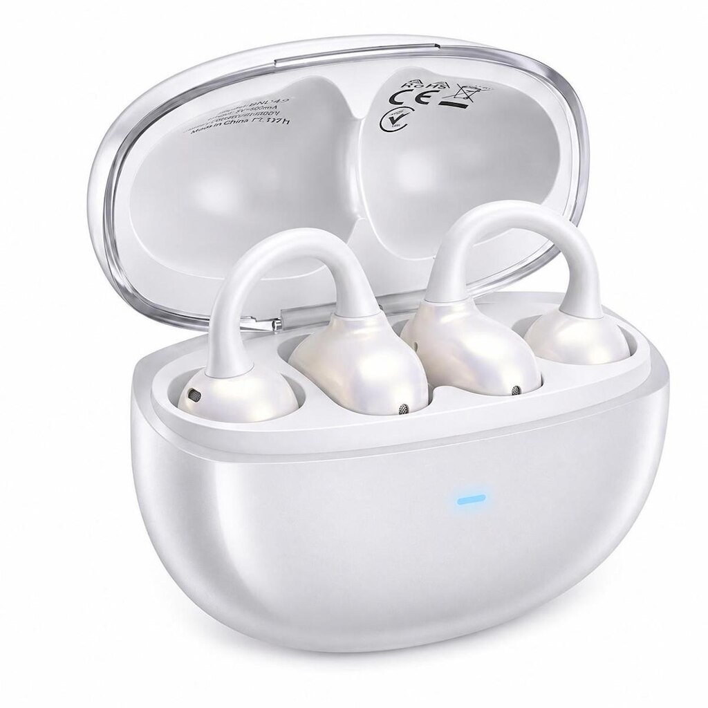Fone de Ouvido Sem Fio Black Shark C3, Bluetooth 6.0, Power Bass, 30 horas, Leve Confortável, Branco