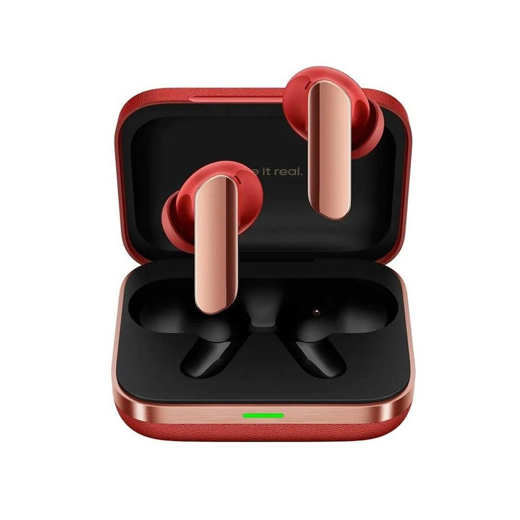 Fone de ouvido sem fio realme buds air 7 pro 53db cancelamento de ruído ativo 48h bateria -Vermelho