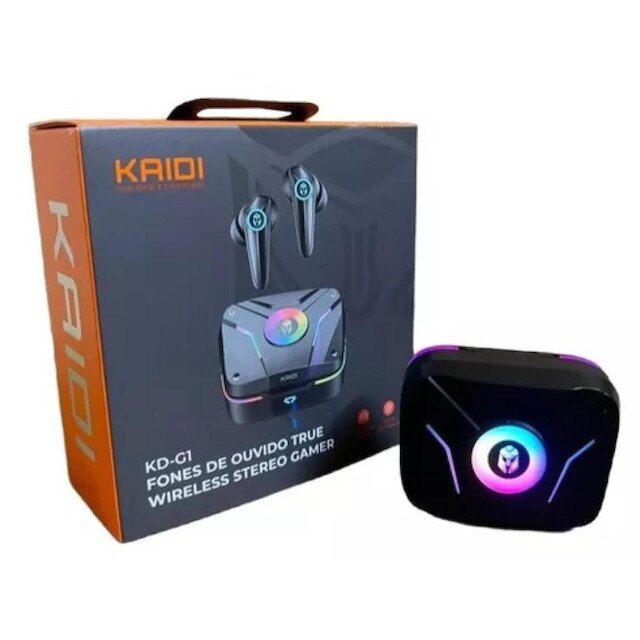 Fone Ouvido Kaidi KD-G1 Bluetooth 5.3 Gamer 6HS Música