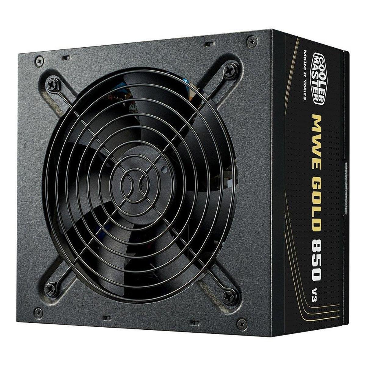 Fonte Cooler Master MWE Gold 850 V3, 850W, 80 Plus Ouro, ATX 3.1, PFC Ativo, - MPE-8506-ACAG-BBR Menor preço em Fonte Cooler Master MWE Gold 850 V3, 850W, 80 Plus Ouro, ATX 3.1, PFC Ativo, - MPE-8506-ACAG-BBR
