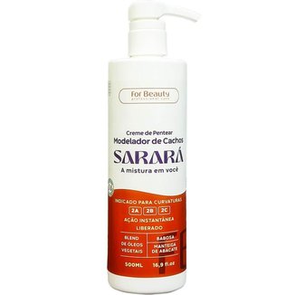 For Beauty Sarará - Creme de Pentear Modela Cachos 2A 2B 2C Vegano 500ml