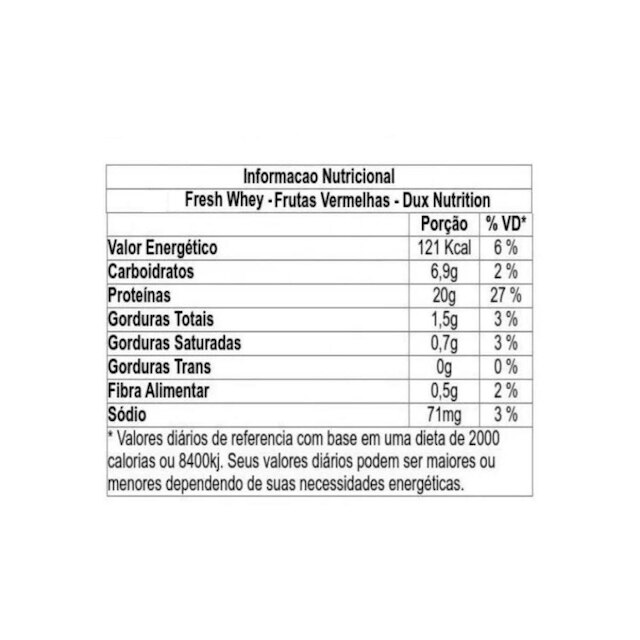 Fresh Whey 3w Conc. Isolado Hidrolisado Frutas Vermelhas 450g - Dux Nutrition