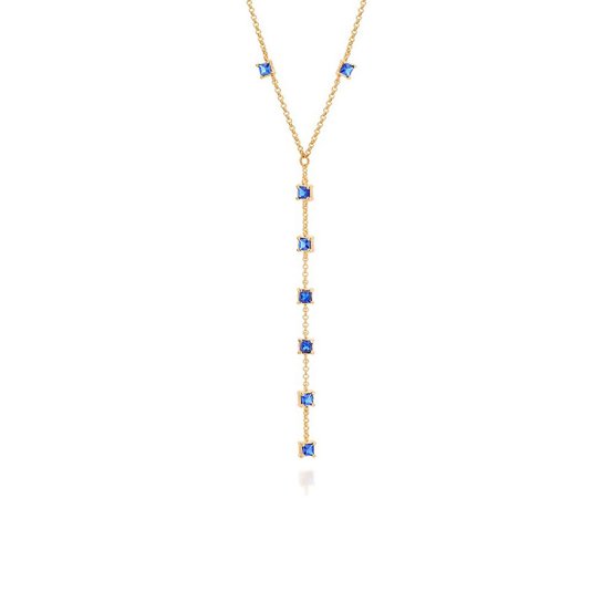 Gargantilha Bijoulux Gravata Elo Português Rommanel - Azul