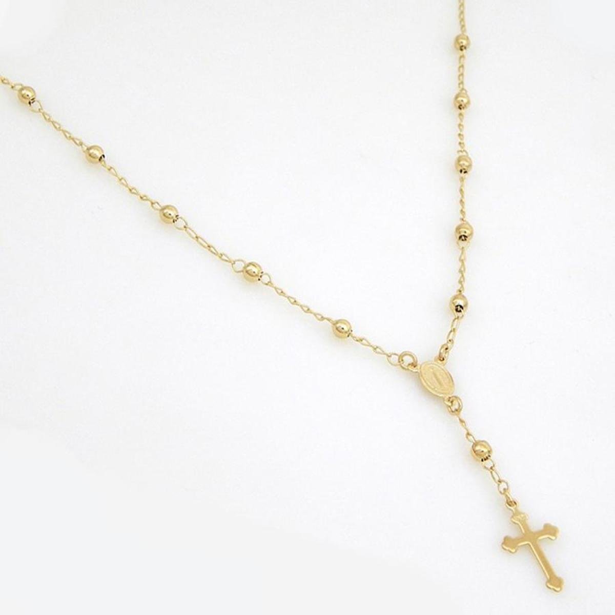 Gargantilha Horus Import Terço Banho Ouro 18k Feminina - Dourado Menor preço em Gargantilha Horus Import Terço Banho Ouro 18k Feminina - Dourado