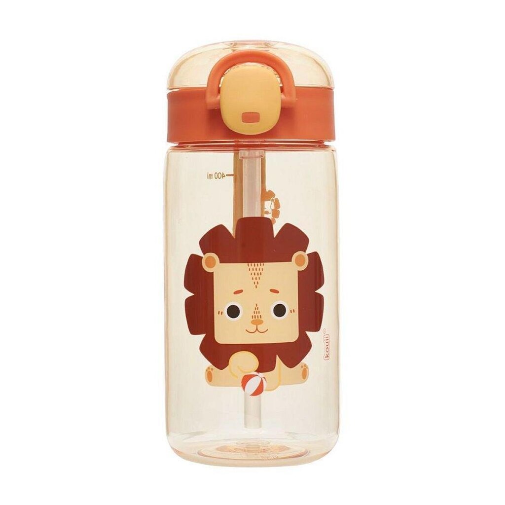 Garrafa Com Canudo Pacific Kouii 460ML Leão Léo Amarelo