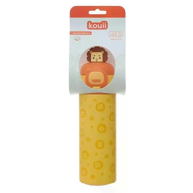 Garrafa De Aço Inox Kouii Pacific Filhotiis Leão Amarelo