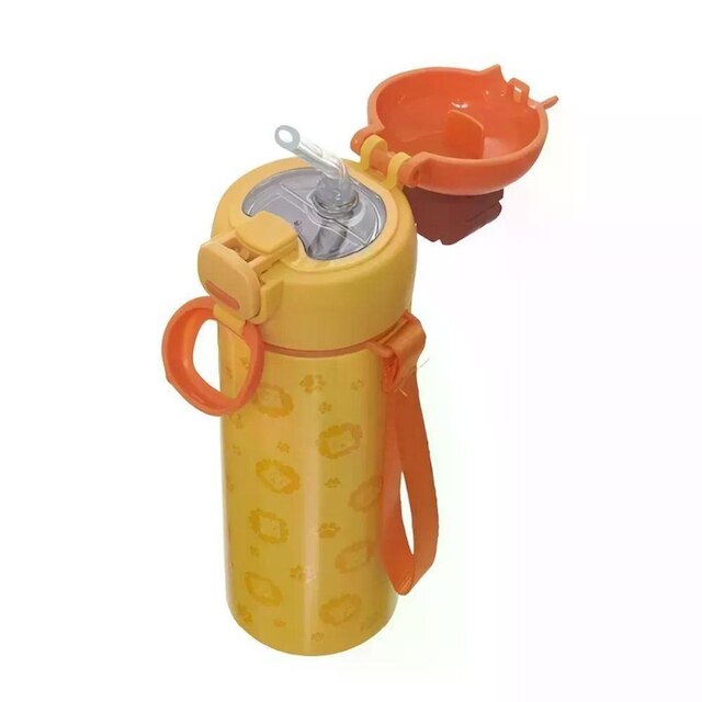 Garrafa De Aço Inox Kouii Pacific Filhotiis Leão Amarelo